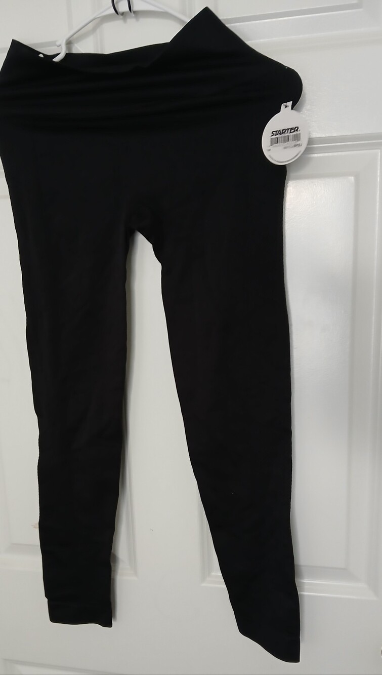 STARTER Womens Black Stretch Leggings - Everyday Active Bottoms